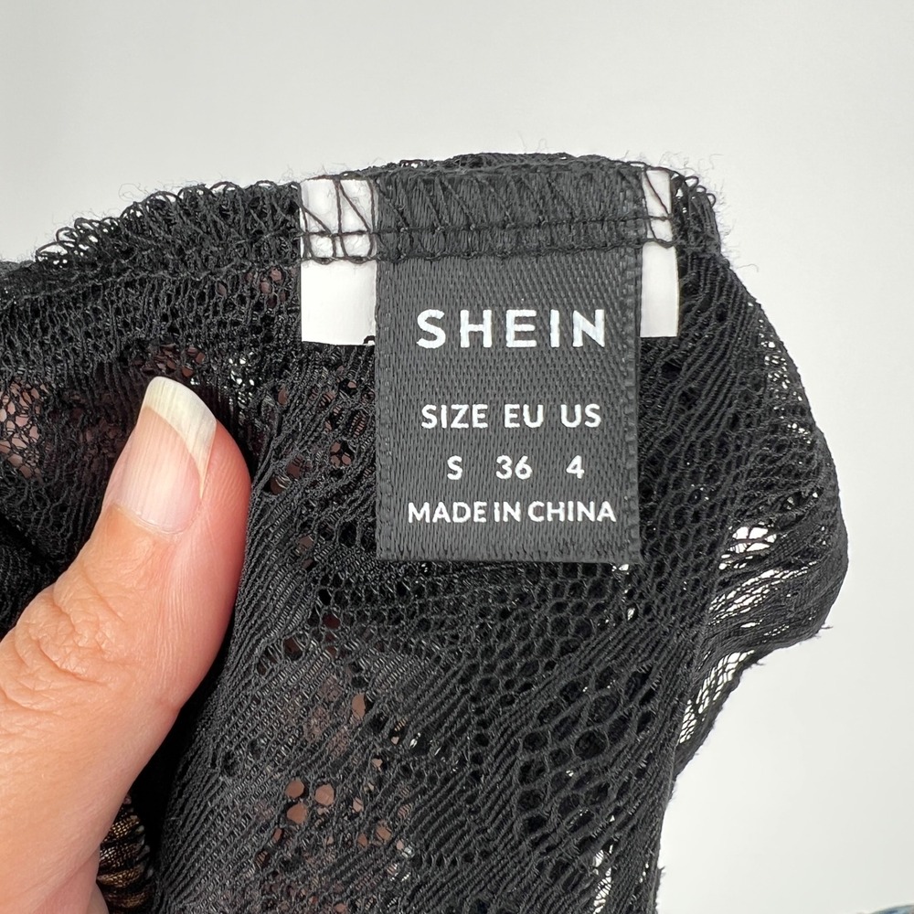 SHEIN Leopard Print Lace Strapless Babydoll Tube Top size Small grunge Y2K style - Picture 7 of 8